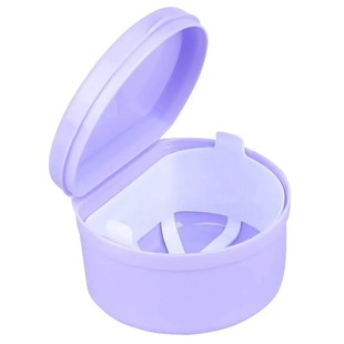 老人假牙盒假牙浸泡收纳清洗滤网储牙盒保持器便携义齿盒清洁双层