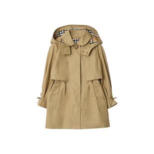 【新年礼物】BURBERRY女童 棉质连帽 Trench 风衣 81172811