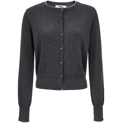 ONLY撞色边长袖开衫针织衫