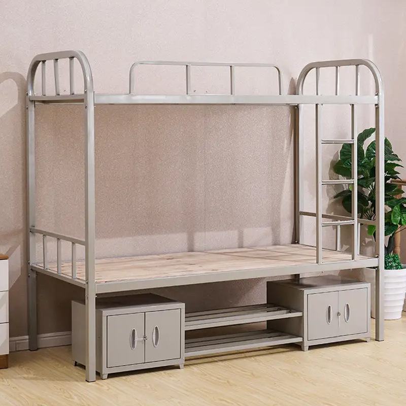 上下铺铁床高低床学校成人铺工地学生宿舍管双层床方铁架床上下