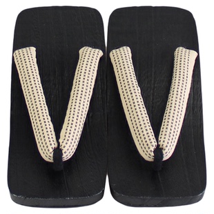 包邮泊妮仕新款男士凉拖木拖鞋人字拖男防滑静音日本日式木屐拖鞋