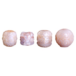 天然淡水珍珠雕刻散珠diy手链手串莲花隔珠吊坠手工饰品配件珠子