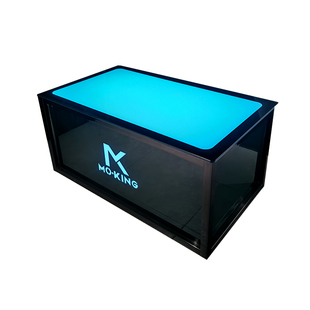 ktv茶几发光钢化玻璃酒吧台专用新款七彩不锈钢沙发卡座桌子现货