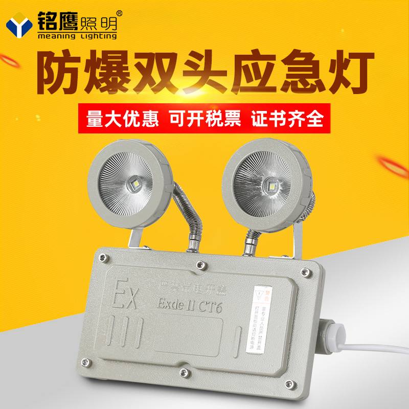 LED防爆双头应急灯楼梯安全灯疏散应急指示牌标志灯
