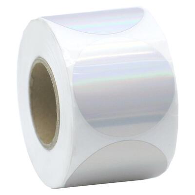 圆形镭射银热敏不干胶贴纸