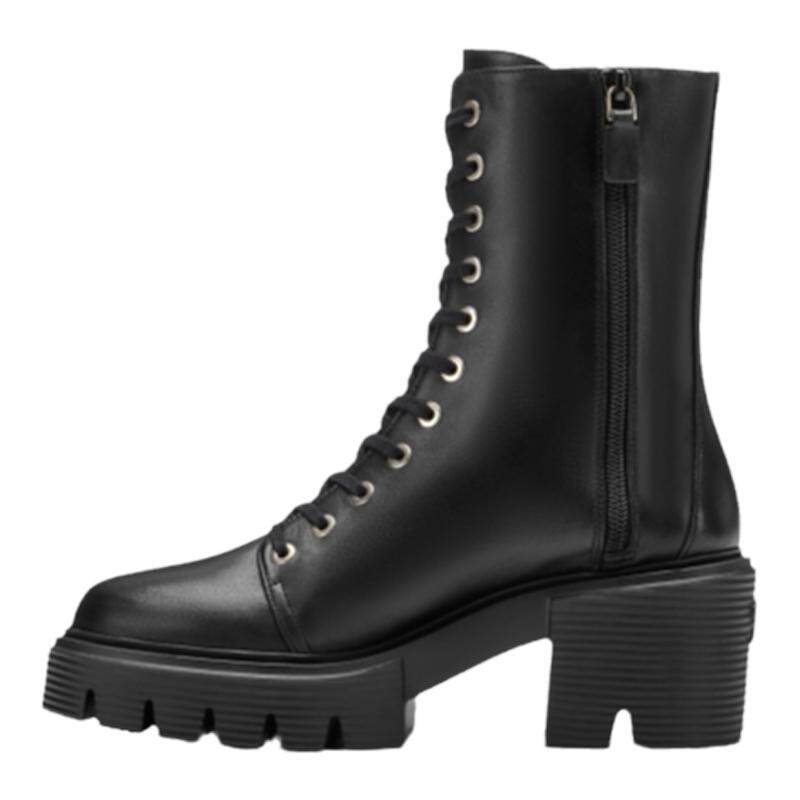 SW SOHO BOOTIE 秋冬厚底暗黑马丁靴机车靴女侧拉链机车靴