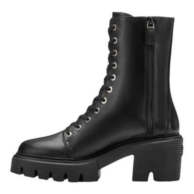 秋冬厚底马丁靴机车靴女侧拉链