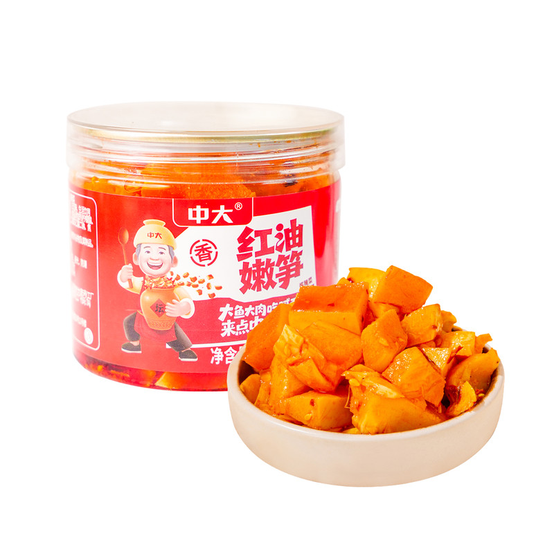 中大红油香辣嫩笋丁下饭菜218g