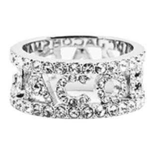 【新年特惠】MARC JACOBS/莫杰 MJ 金属感设计玻璃石字母配饰戒指