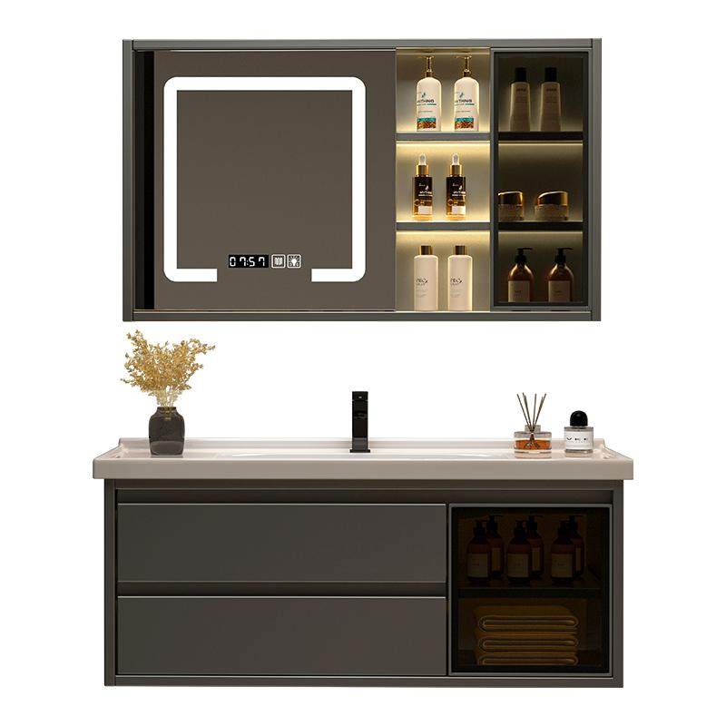 洗漱台面镜卫生间陶瓷一体盆