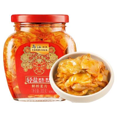 乌江鲜榨菜片300g瓶装爽辣泡椒风味涪陵榨菜佐餐开胃佐餐下菜咸菜