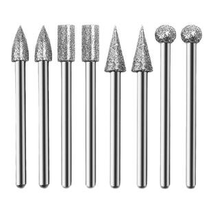 金刚砂磨头3mm翡翠玉石抛光工具手电钻内磨电镀粗砂金刚石打磨头