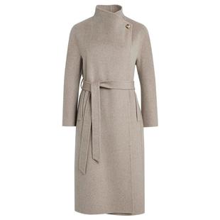 [绵羊毛山羊绒]LANDI蓝地艺术感双面呢大衣长款女毛呢外套冬新品