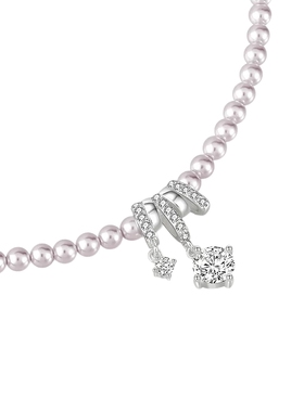 阿吉豆项链珍珠吊坠锁骨链