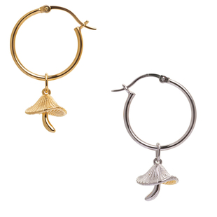 十口二冂原创设计纯银蘑菇2023新款女耳环多戴仙高级感气质百搭