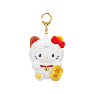 TOPTOY三丽鸥家族招财猫系列盲盒helloKitty毛绒挂饰生日礼物新年