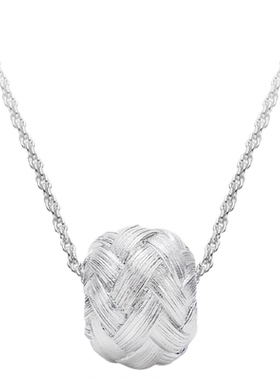 OUBIYABI欧比雅比织光新拉丝编织毛衣链转运珠长款吊坠项链高级感