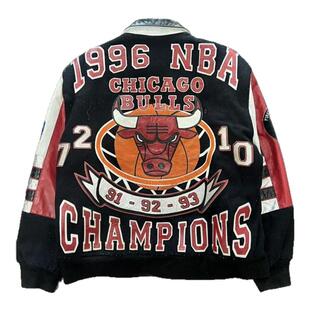 美国代购Leather ▼古着经典复古 90 年代芝加哥公牛队篮球皮夹克