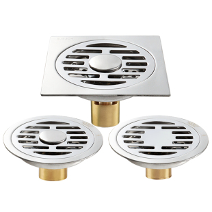 利龙亨12cm不锈钢防臭地漏40管50管浴室卫生间防虫圆形老地漏改造