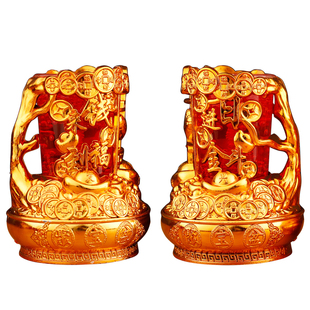 缘源新款钱多多水晶蜡烛家用无烟过年节庆红蜡烛搬家开业佛前点灯