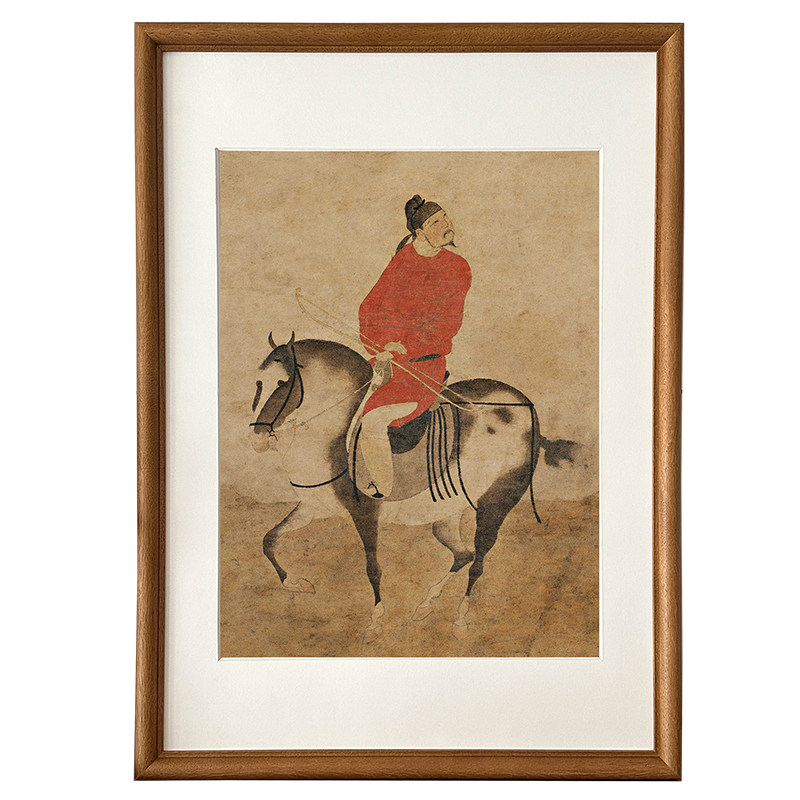 乙霏挟弹游骑图中国画挂画