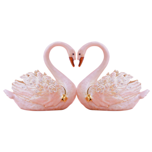 A天鹅爱心求婚戒指盒对戒盒婚戒首饰盒收纳盒礼物盒复古高档ins