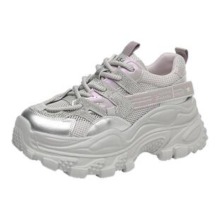 星期六老爹鞋女新款春季爆款小个子增高厚底女鞋休闲运动鞋巨好看