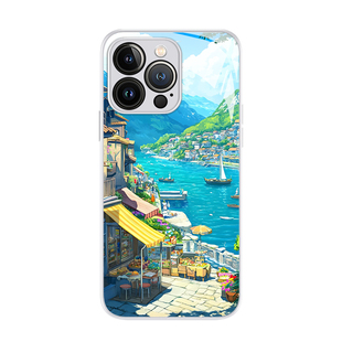 适合夏天的手机壳适用苹果16promax宫崎骏iphone14小米15红米k80华为pura70海边小卖铺oppo荣耀60小众vivos30