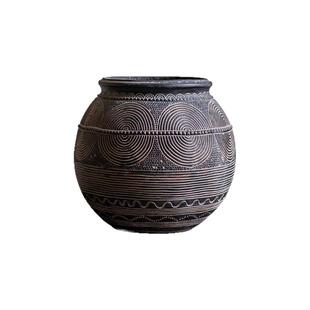 复古陶罐花盆艺术老罐古罐非陶瓷花瓶仿古做旧侘寂风花器装饰摆件