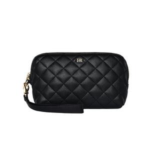 HR赫莲娜手包2025新款牛皮拉链菱格钱包时尚大容量多功能手拿包女