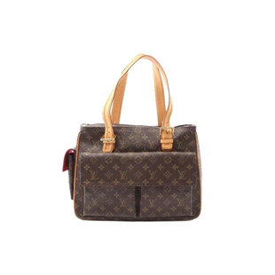 中古LV路易威登女包B级9新Multiple Cite骆驼包手提包高级RECLO