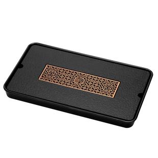 乌金石茶盘功夫茶具茶台家用茶托盘排水式干泡台简约蓄水式储水盘