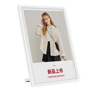 桌面台卡a4立牌桌牌展示牌菜单台牌台签价格牌会员充值广告牌餐桌点餐价目表a5纸美容院水牌框式标识摆台定制