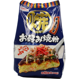 日本章鱼粉原装进口昭和大阪烧粉450g日式章鱼小丸子预拌粉铁板烧