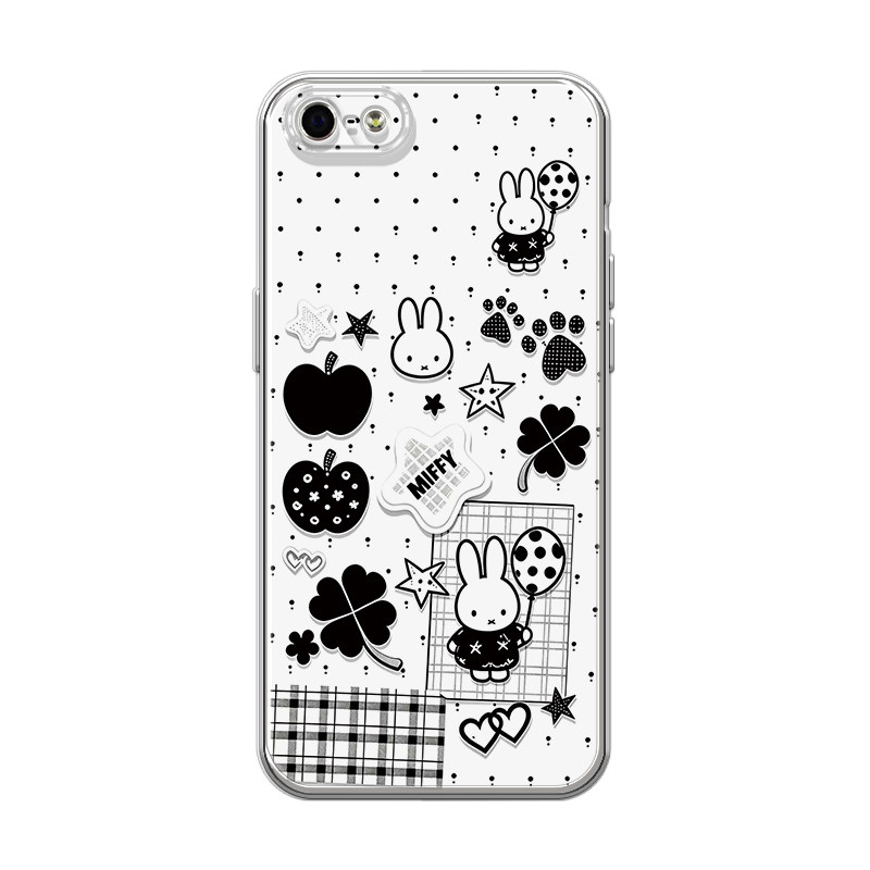 适用苹果5/6s/7/8plus手机壳新款iPhoneXSmax气球米菲兔XR软SE防摔11pro全包12/13女i14P透明ip15/17保护18套