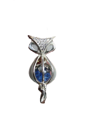 夜光狐狸小盒项链银925纯银情侣