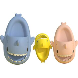 SEVE抗菌鲨鱼拖鞋儿童夏季男童女童宝宝亲子一家三口室内家用浴室