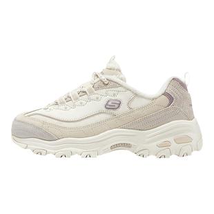 斯凯奇奶茶熊秋冬老爹鞋女子复古运动鞋加绒保暖厚底增高卷毛熊