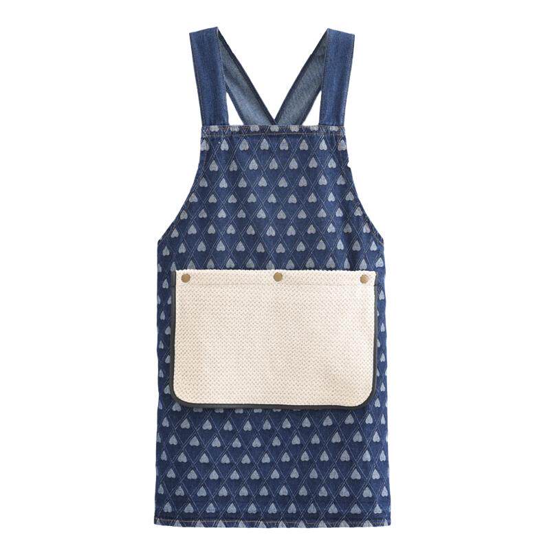 可擦手拆卸围裙厨房家用2025新款加厚女防污防油牛仔围腰男工作服