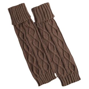 春秋季保暖护小腿中长款靴套翻边宽松护腿毛线护踝护脚腕长筒袜套