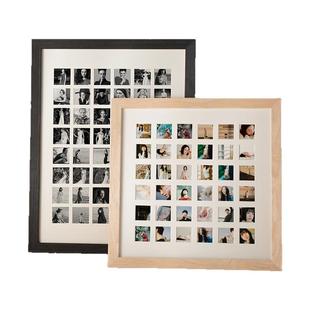 100宫格实木相框周年纪念日礼品相框48宫格36宫格宝宝儿童成长框