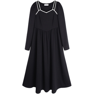 胖仙女莹莹大码女装胖妞秋纯欲镂空遮肉显瘦胖mm设计感吊带连衣裙