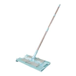 妙洁2025新款拖把天蓝色夹布拖平板拖家用木地板瓷砖懒人手动拖地