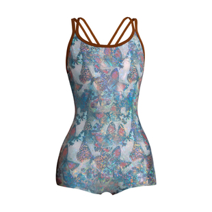 2026新款竞速泳衣女款平角带胸垫高级感游泳馆专用泡温泉游泳装