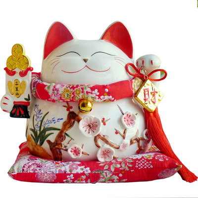 招财猫和猫坊大号存钱罐陶瓷摆件