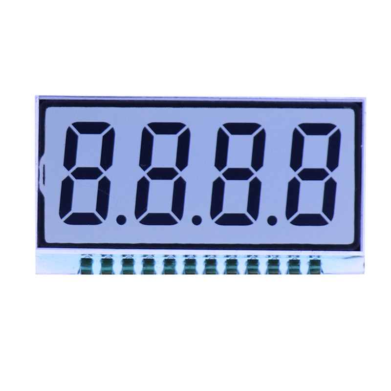 厂家现货段码屏lcd TN4个8字显示时间数值带背光液晶lcd段码屏