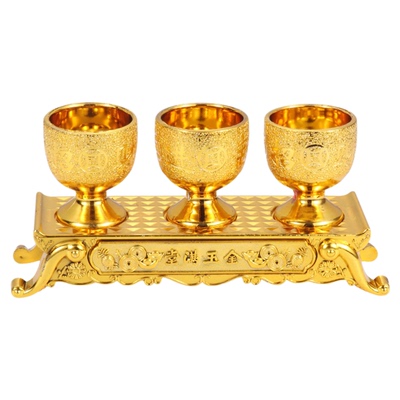 三供杯套装拜神金沙茶杯酒杯