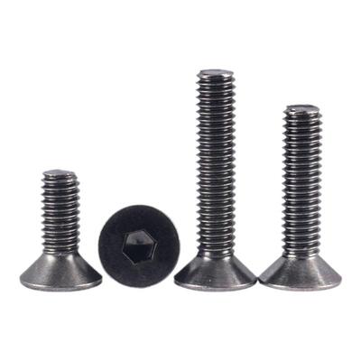 沉头内六角镀黑镍10.9级机螺钉