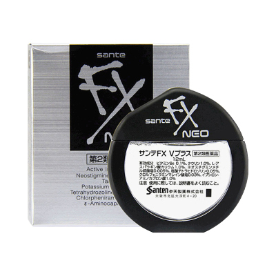 日本参天FX NEO银装眼药水清凉滴眼液进口银瓶12ml润眼液疲劳制药