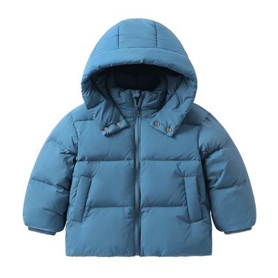 右欧男童女童连帽羽绒服山系防水